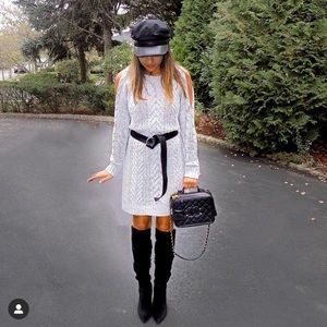 Ann Taylor Loft cold shoulder sweater dress